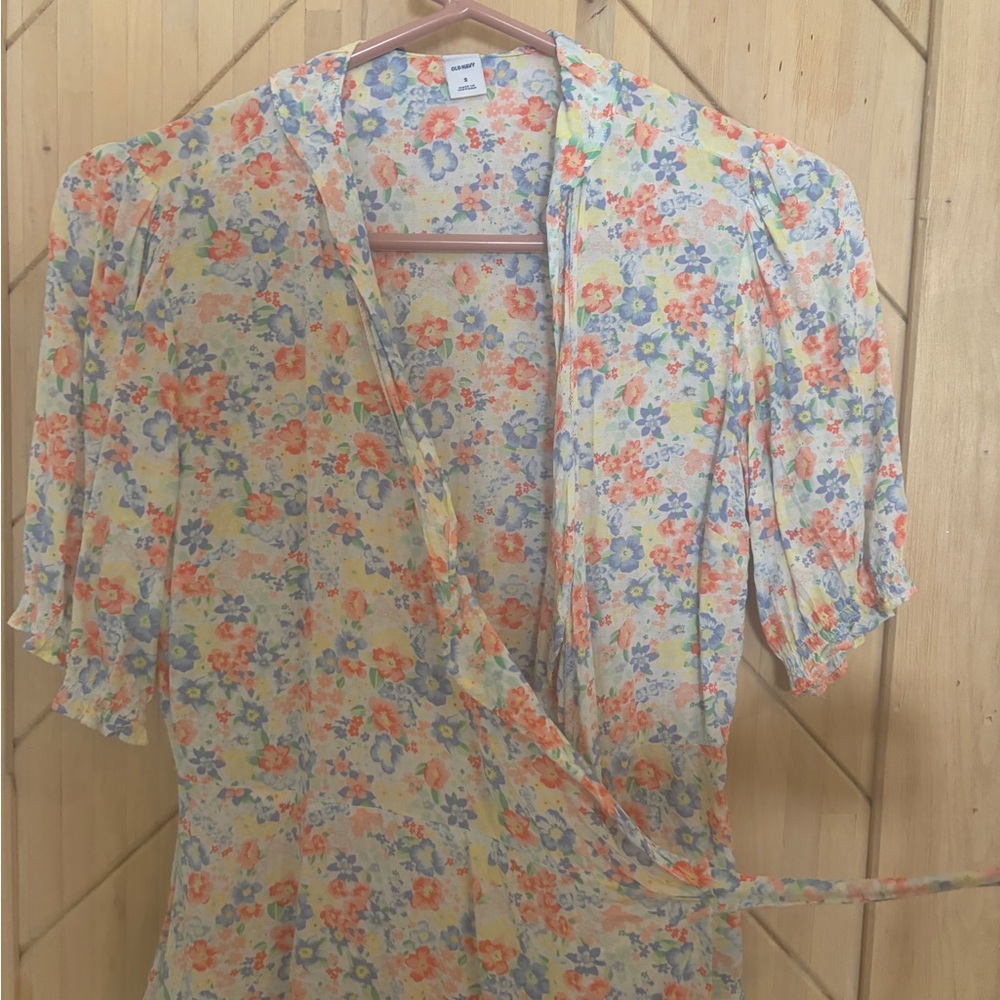 Floral Wrap Top
